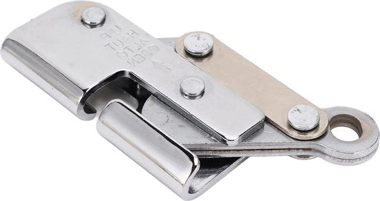Apparecchio di sicurezza per arrampicata su roccia sostenibile con elevato carico di sollevamento - meccanismo di chiusura automatica - spedizione in legno - acciaio inox
