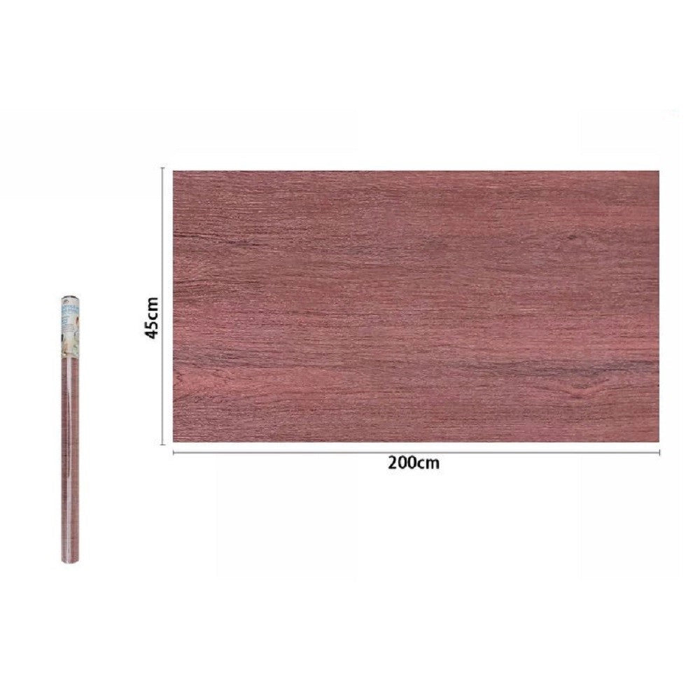 Trade Shop - Rotolo Pellicola Adesiva Per Parete Effetto Legno 45cmx2mt Mobili Cassetti 71250 -