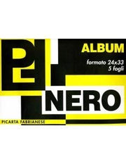 ALBUM PIGNA 24 X  33 NERO IN FORMATO DA 5 FOGLI