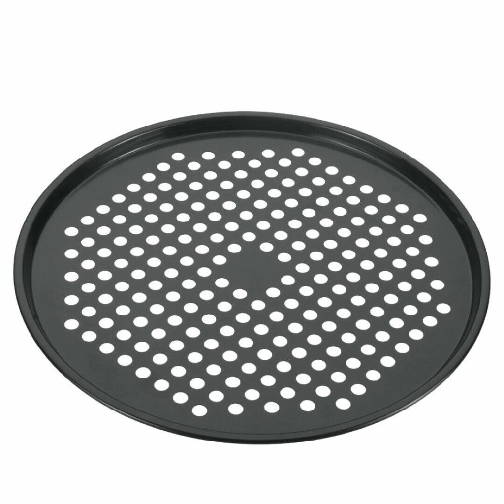 Teglia Pizza/Patatine Forata Rotonda 32 Cm Antiad - Metaltex