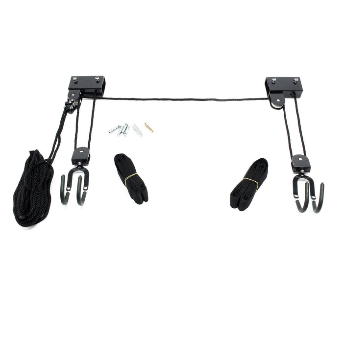 Sollevatore a soffitto per bici, canoe e kayak fino a 45 kg Supporto con gancio e carrucola