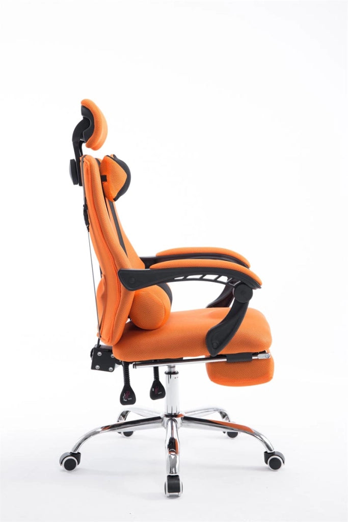 Sedia da ufficio Fellow con poggiappiedi arancione