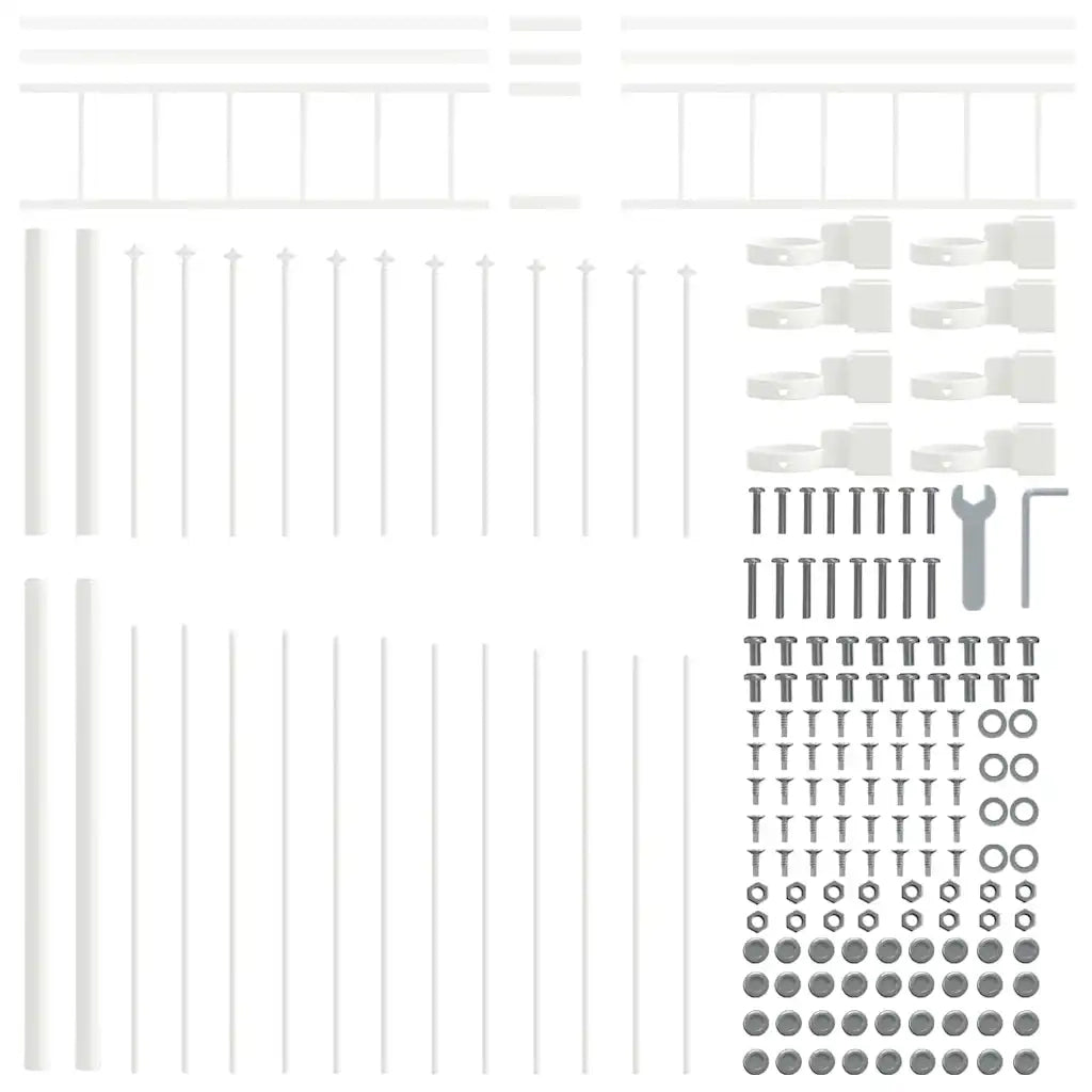 Recinzione per Giardino 8 pcs Bianco 170 x 225 cm 3360177