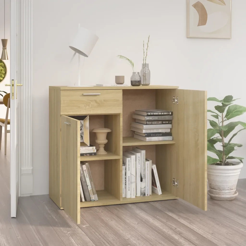 Credenza-Buffet-Armadio da cucina Rovere Sonoma 80x36x75 cm in Legno Multistrato