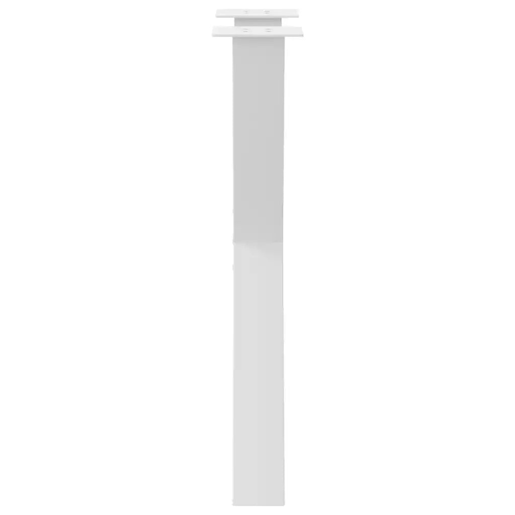Gambe per tavolo da pranzo a forma di X 2 pz bianche 50x(72-73) cm in acciaio
