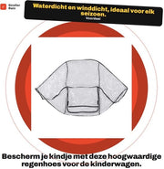 Ombrellone per passeggino - Impermeabile - Translucido - Protezione dal tempo - Realizzato in PVC di alta qualità - Sicuro per il bambino - Ombrello per passeggino