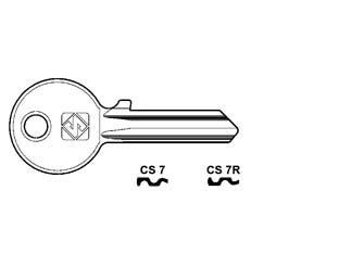 CHIAVI PER CILINDRI CISA 5 SPINE PICCOLE- - CS7 DX - 50 pezzi SILCA
