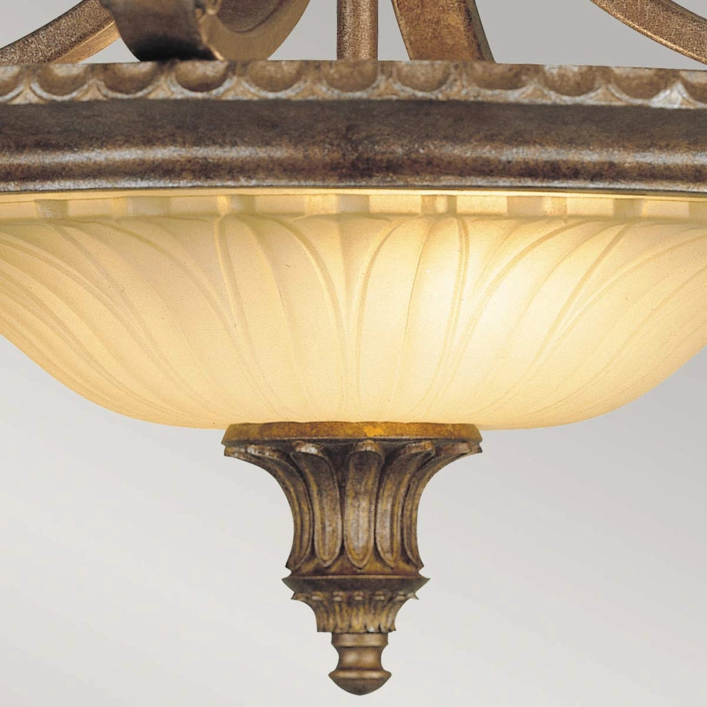 Plafoniera Stirling Castle bronzo britannico 2xE27 Feiss