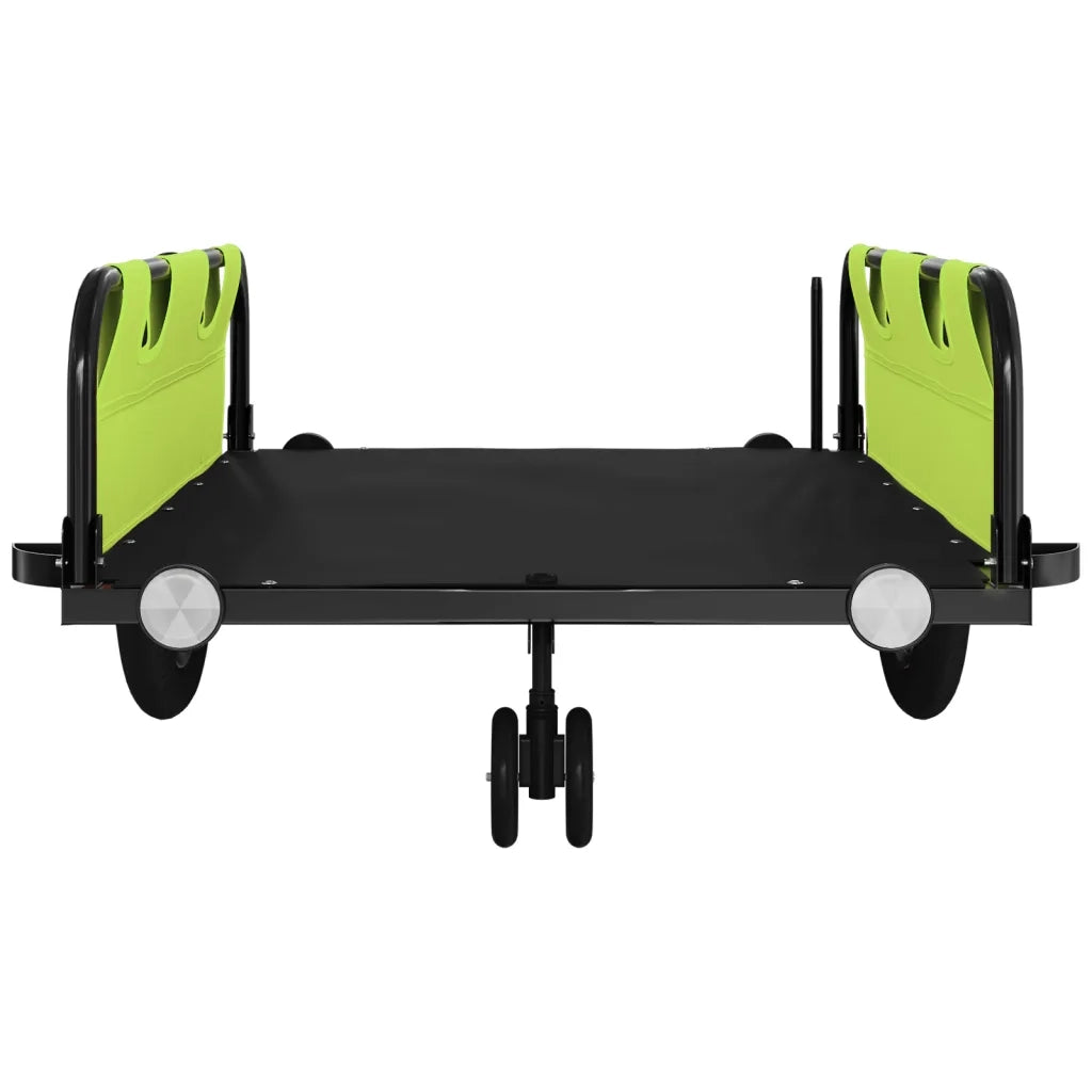 Rimorchio da Bici Verde e Nero in Tessuto Oxford e Ferro CFW3399442