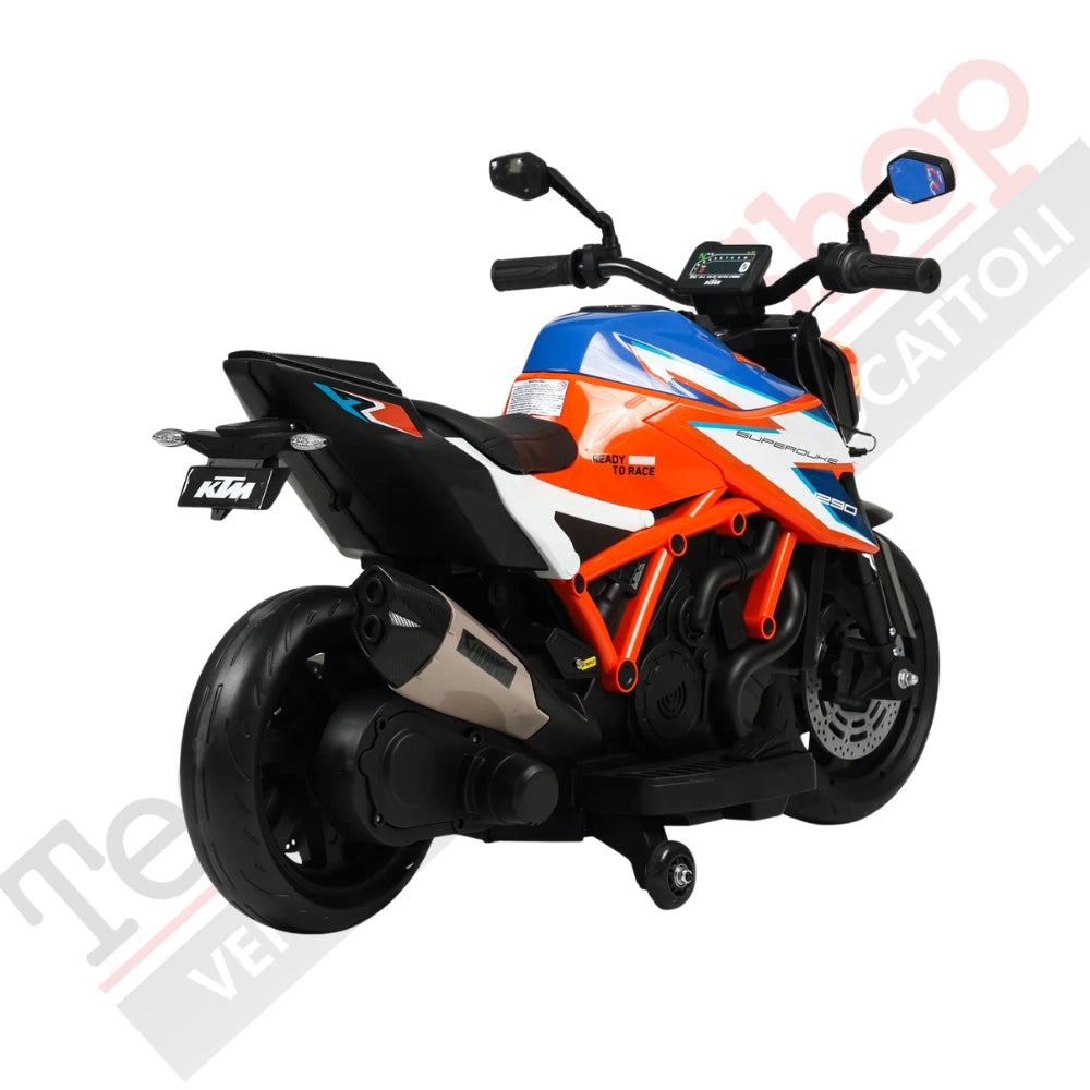Moto KTM Super Duke 1290 12V per Bambini con Licenza Ufficiale-Arancione
