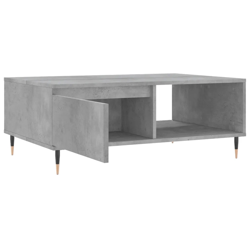 Tavolino da Salotto Grigio Cemento 90x60x35cm Legno Multistrato 827056