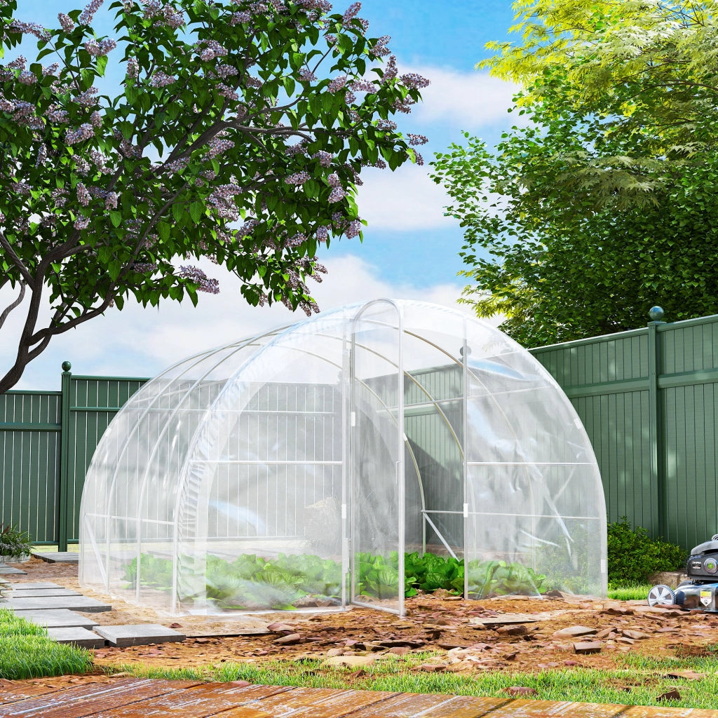 Serra Tunnel da Giardino 3x3x2m ¨C Xylo ¨C 9m2 con Porta PE 150g/m2 per Piante Verdure Fiori