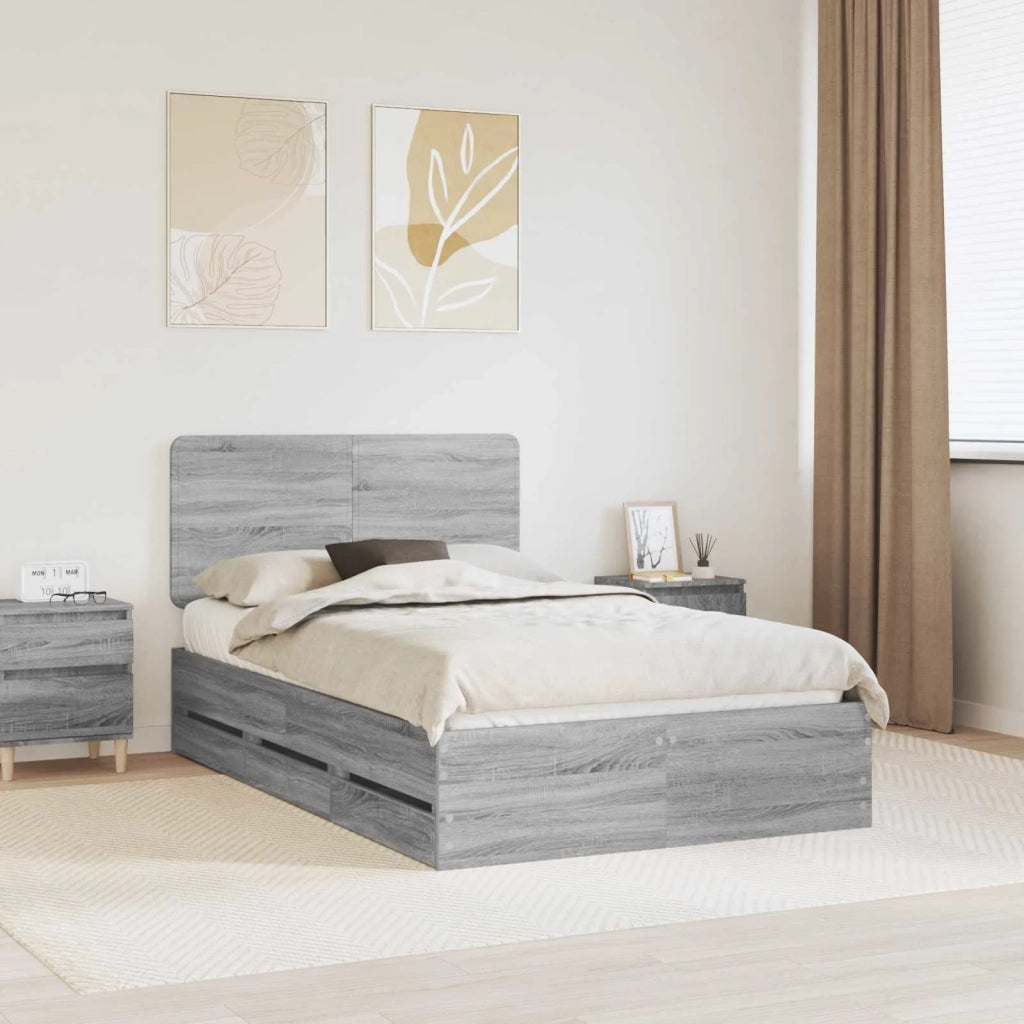 Struttura del letto con cassetto Grigio Sonoma 120 x 200 cm 3412614