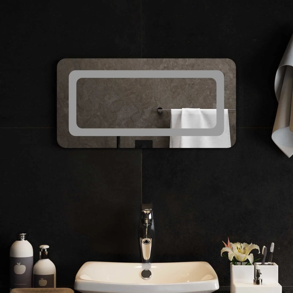Specchio da bagno LED Trasparente 60 x 30 cm vetro temperato 42045831
