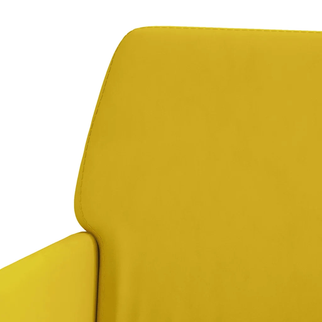vidaXL Panca Gialla 108x79x79 cm in Velluto