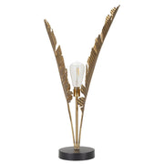 Lampada da Tavolo Palma 1, Oro, Metallo, 26x26x64 cm