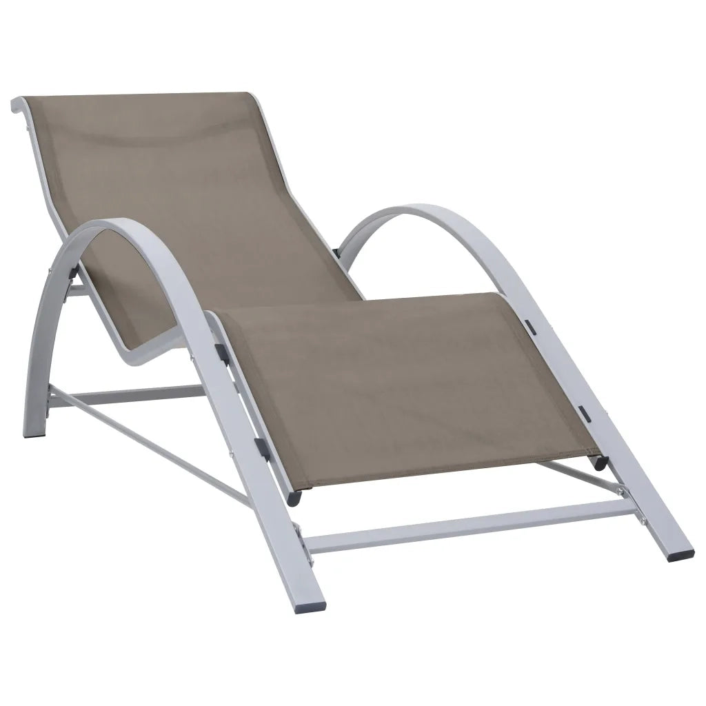 Lettini Prendisole con Tavolino 2 pz in Alluminio Grigio Talpa cod mxl 20438