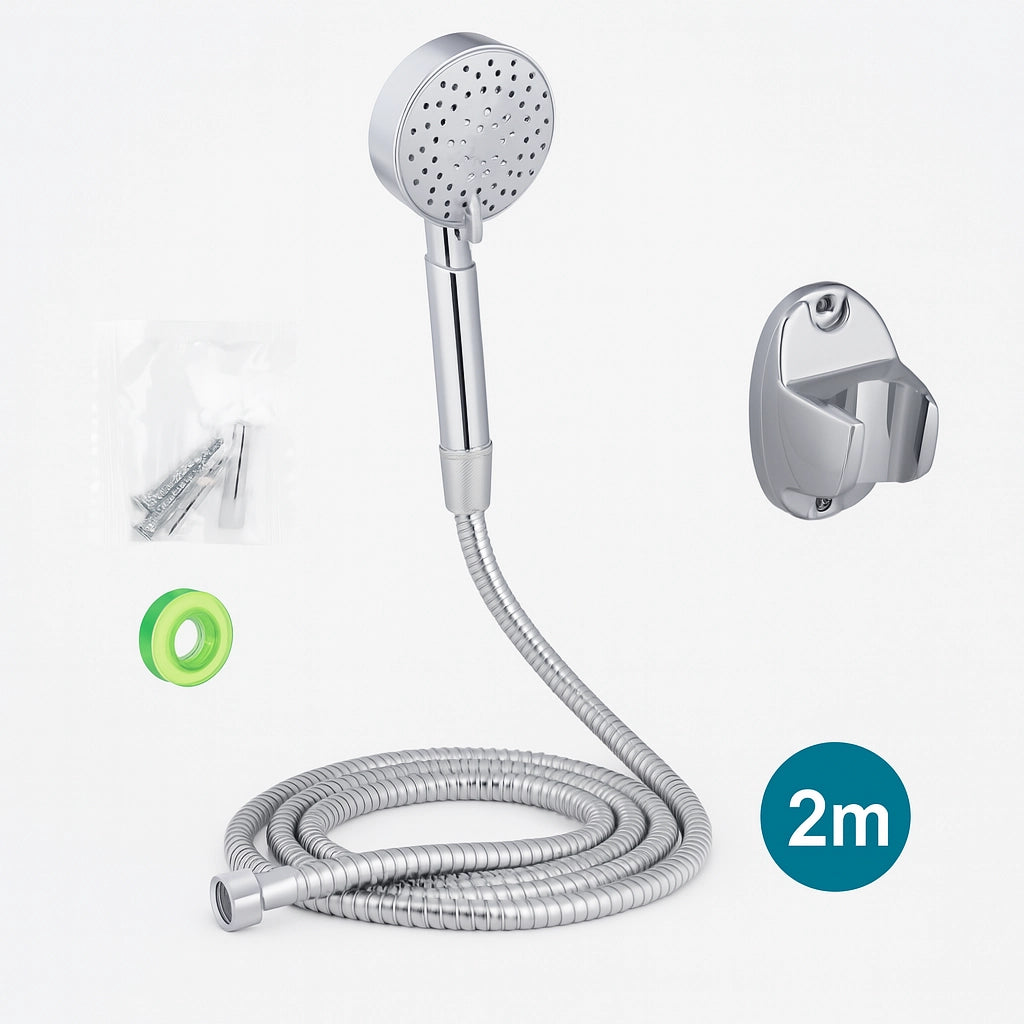 Doccetta con Supporto e Laccio 2 mt Ugelli in Silicone Anticalcare 3 Funzioni