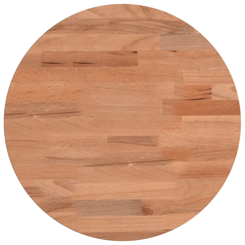 Piano per Tavolo Ã˜30x4 cm Rotondo in Legno Massello di Faggio