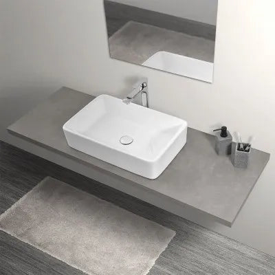 Mensolone effetto legno grigio cemento per lavabi da appoggio da 110 cm serie Master
