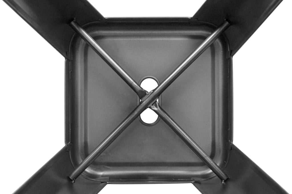 Set di 10 sgabelli bar cucina industriali in metallo grigio, sgabelli impilabili - Maggie