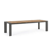 Tavolo da Giardino Allungabile in Alluminio e Teak 228/294x100 cm - CAMERON