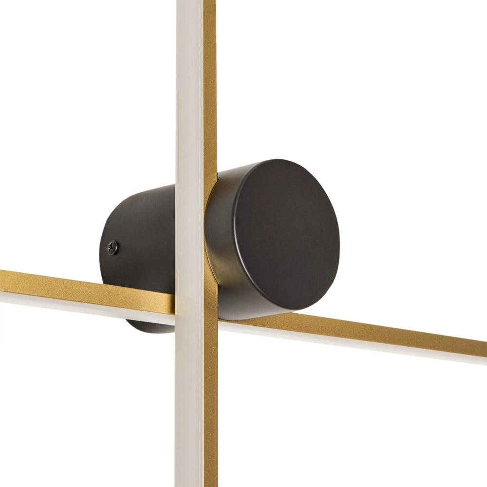 Lampada da parete a LED Oro Alluminio Nero Ferro Base 90 cm Luce Illuminazione Camera da letto Soggiorno Design Moderno