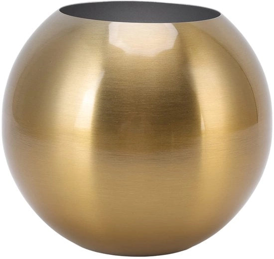 Vaso di Fiori in Acciaio Inossidabile - Ronde Vasca Decorativa - Dimensioni 14 x 12 x 8,2 cm