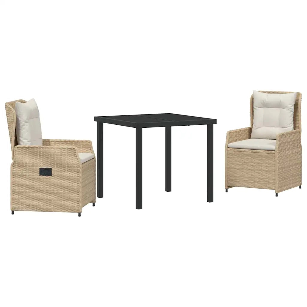 Set da Pranzo per Giardino 3 pcs Beige e Grigio Chiaro 3380967