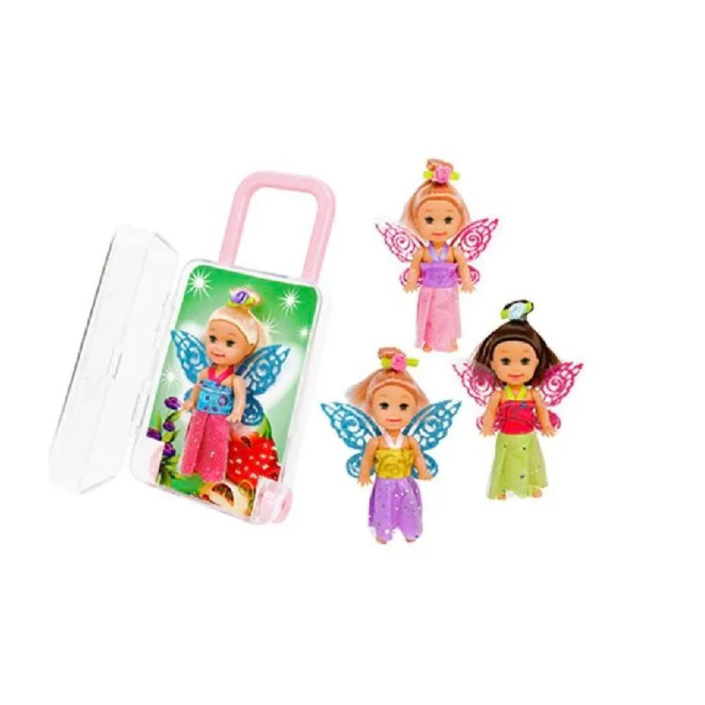 Trade Shop - Cami Bambolina Fatina Con Trolley Valigetta Colori Assortiti Bambola Snodabile -