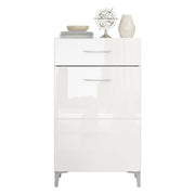 Ossona, Mobile da Ingresso 2 Ripiani, 58x35x104.5h cm Bianco
