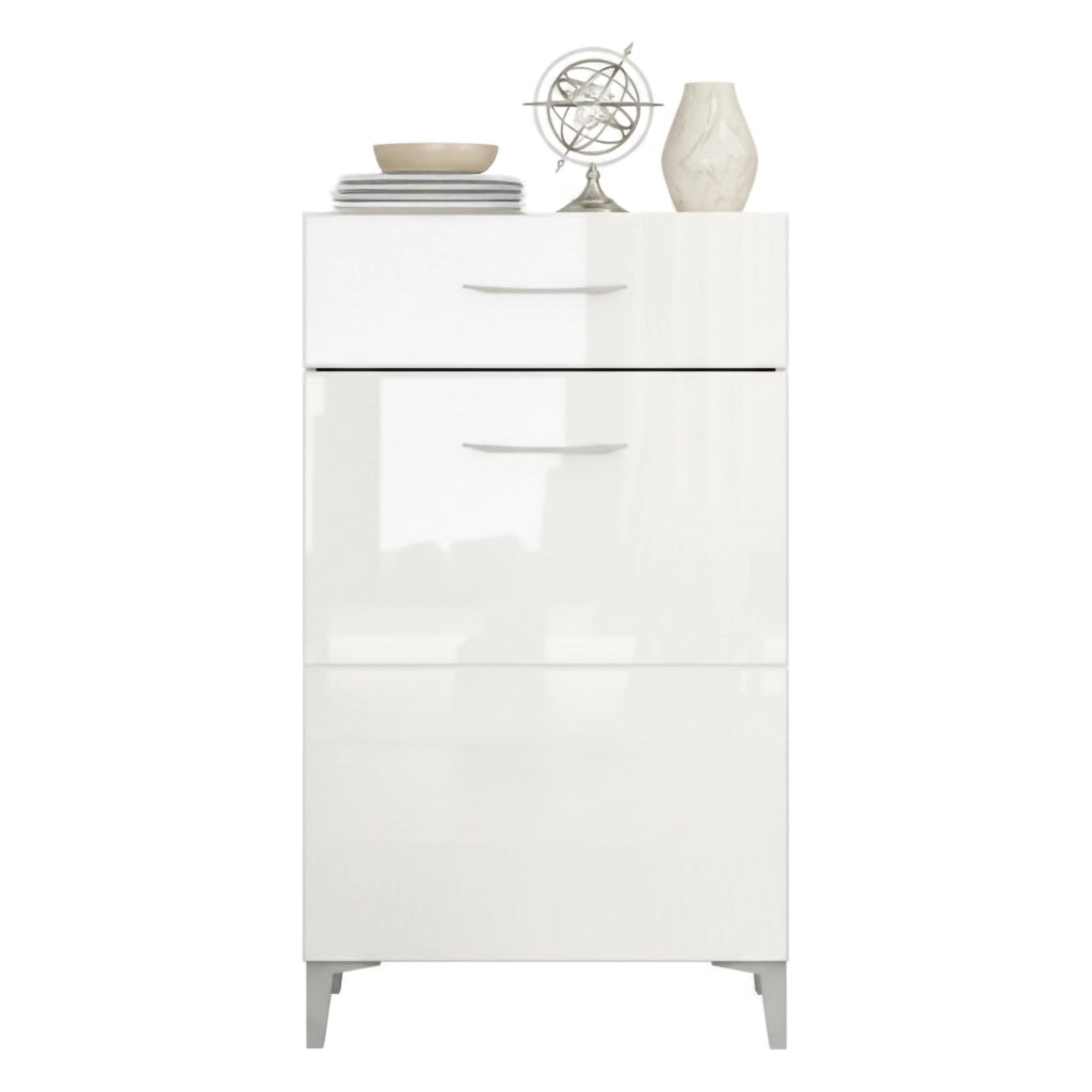 Ossona, Mobile da Ingresso 2 Ripiani, 58x35x104.5h cm Bianco
