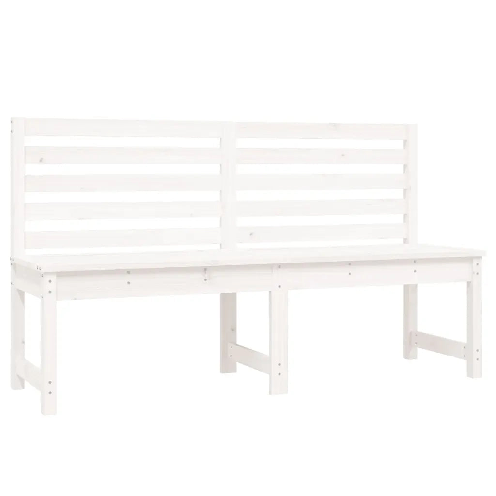 Panchina da Giardino | Panca da Giardino Bianca 157,5 cm in Legno Massello di Pino