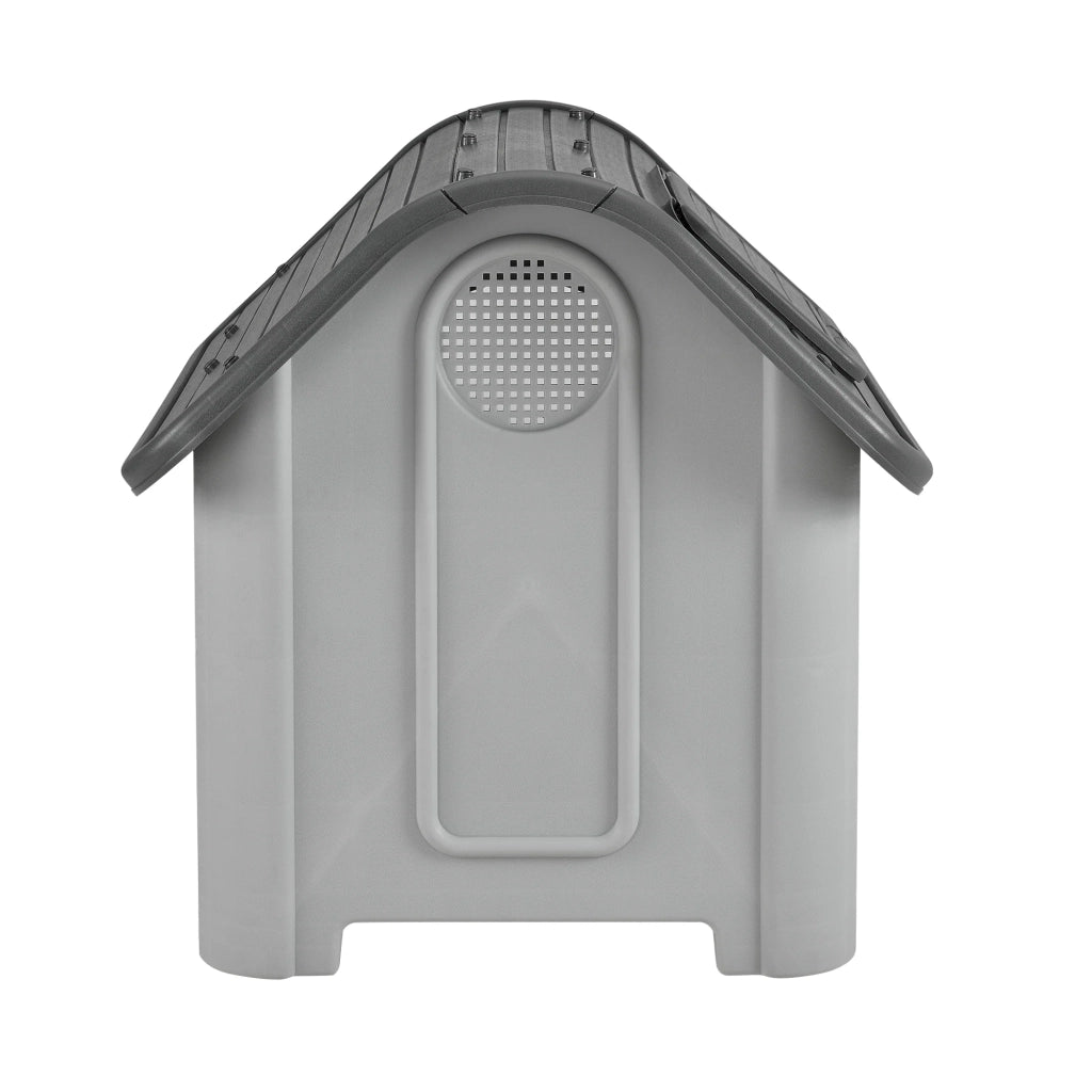 Cuccia in PVC con foro di ventilazione grigio e nero 87 x 72 x 75,5 cm 03_0007985