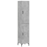 Credenza | Madia | Buffet da pranzo | Armadio da pranzo Grigio Cemento 34,5x34x180 cm in Legno Multistrato