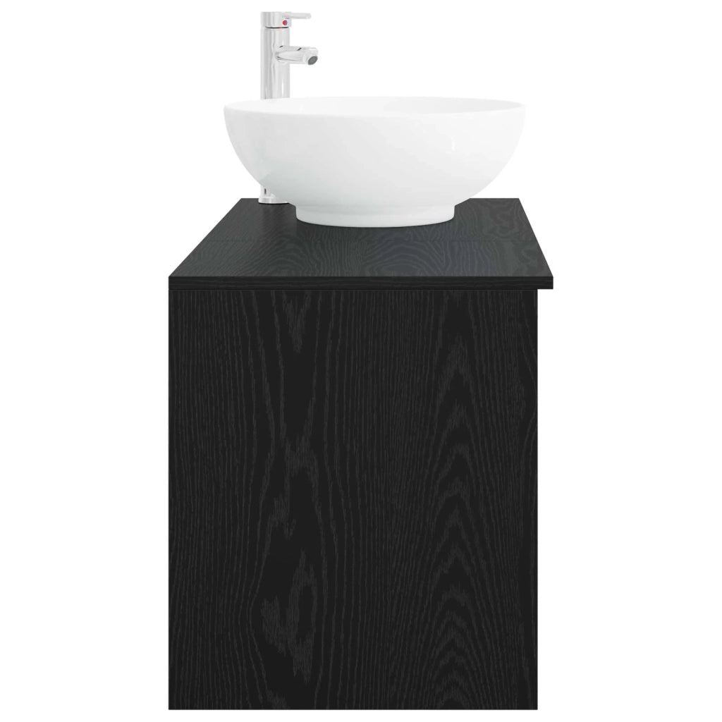 Set di mobili per il bagno 2 pcs Rovere Nero 3403913