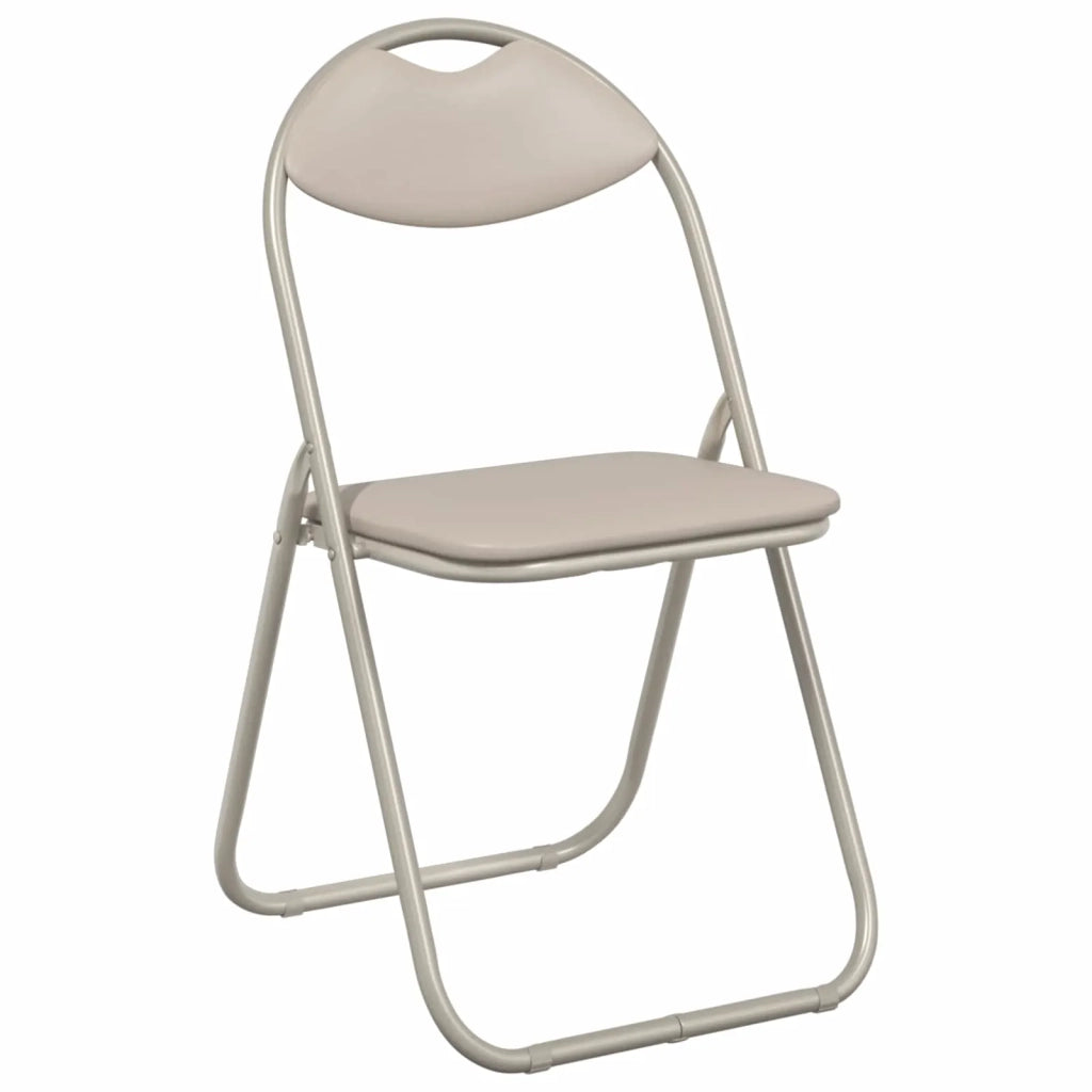 Sedia pieghevole 2 pcs Sabbia 48 x 43,5 x 81 cm Pelle Sintetica