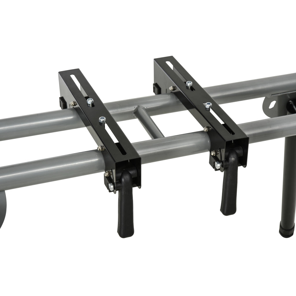 Supporto per troncatrice regolabile in acciaio nero, pieghevole, portata 150 kg