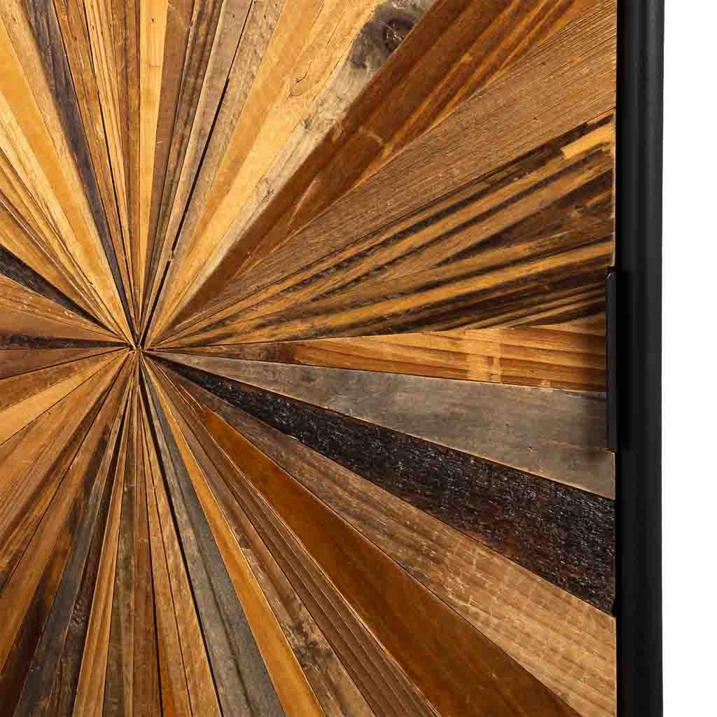 Mobiletto in legno di recupero nero con 2 ripiani 40,5x37x139,5h cm