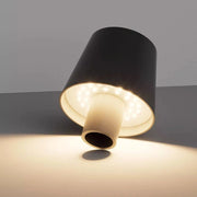 Trade Shop - Lampada Led Per Bottiglia Tappo Tavolo Touch Dimmerabile 3 Tonalità Ricaricabile - Nero