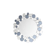 Specchio da parete Bubble tondo grigio e argento