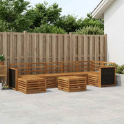 Set di divani da esterno 7 pcs Naturale