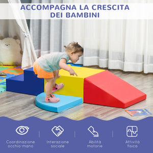 Set 4 Costruzioni Morbide Gioco per Bambini Multicolore