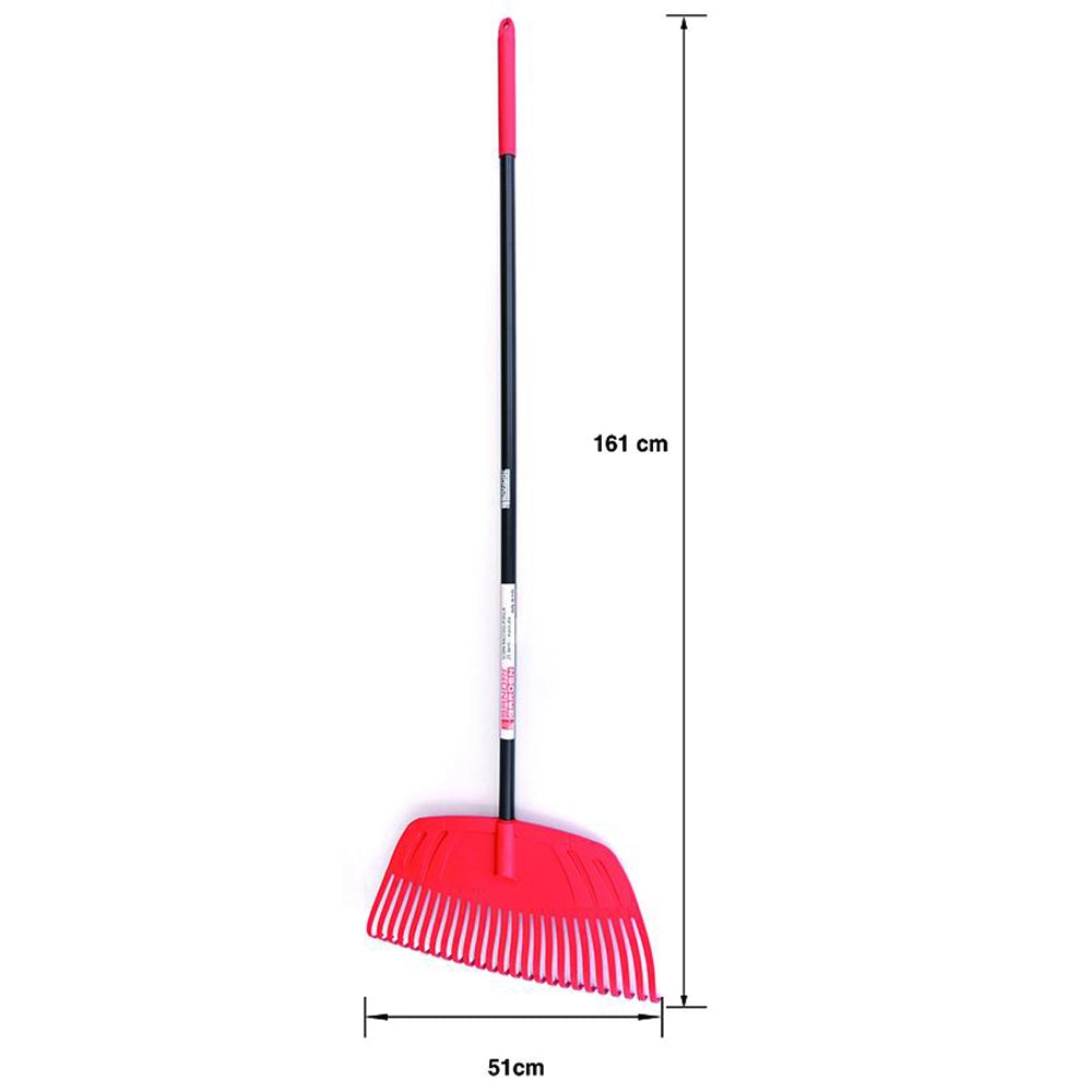 SCOPA RACCOGLI FOGLIE 51cm CON MANICO TESTA IN PP 25 DENTI SG-S10 SANDRIGARDEN