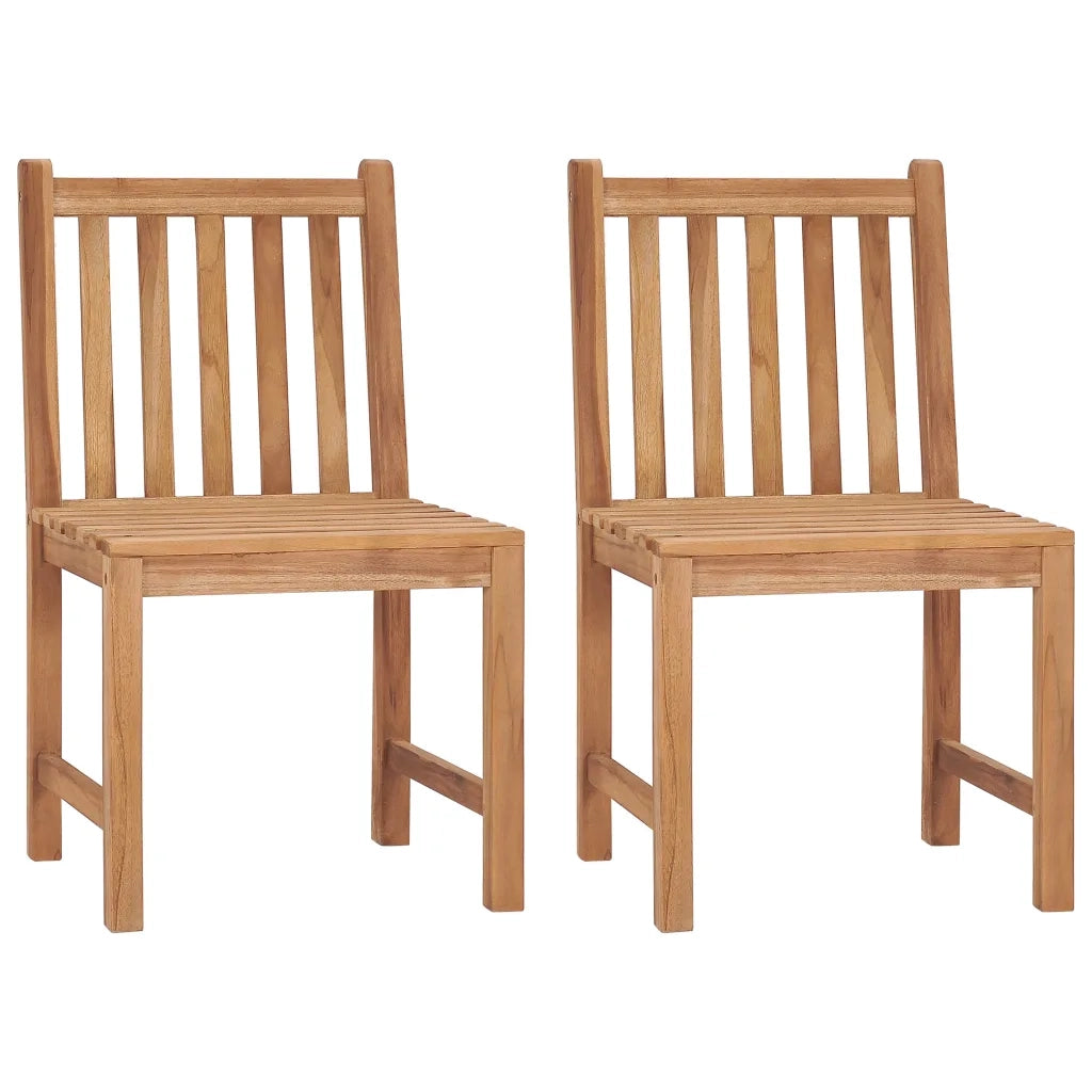 Sedie da Giardino 2 pz | Sedie da Esterno con Cuscini in Legno Massello di Teak