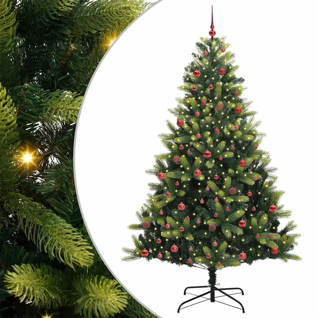 Albero di Natale Artificiale a Cerniera con 300 LED 210 cm 3396000