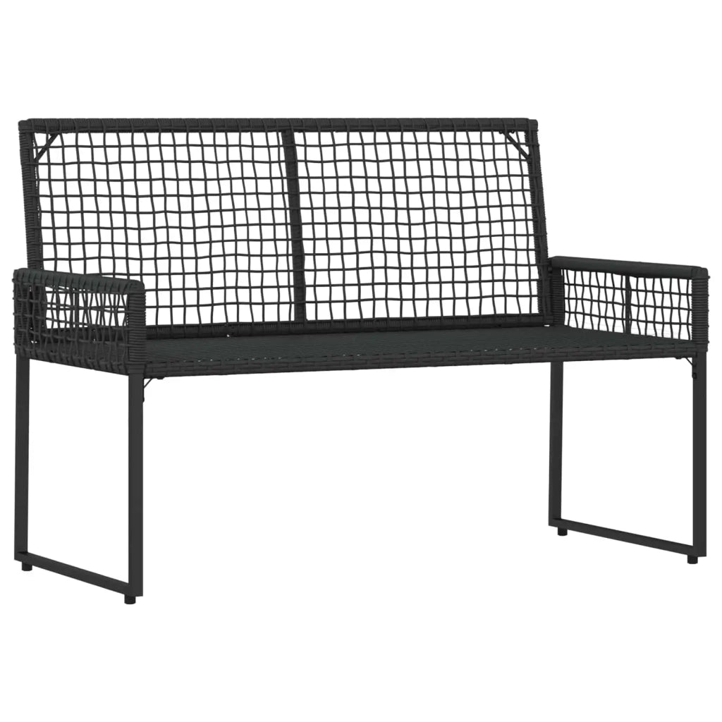 Panchina da esterno Nero e Bianco Crema 118 x 55 x 82 cm
