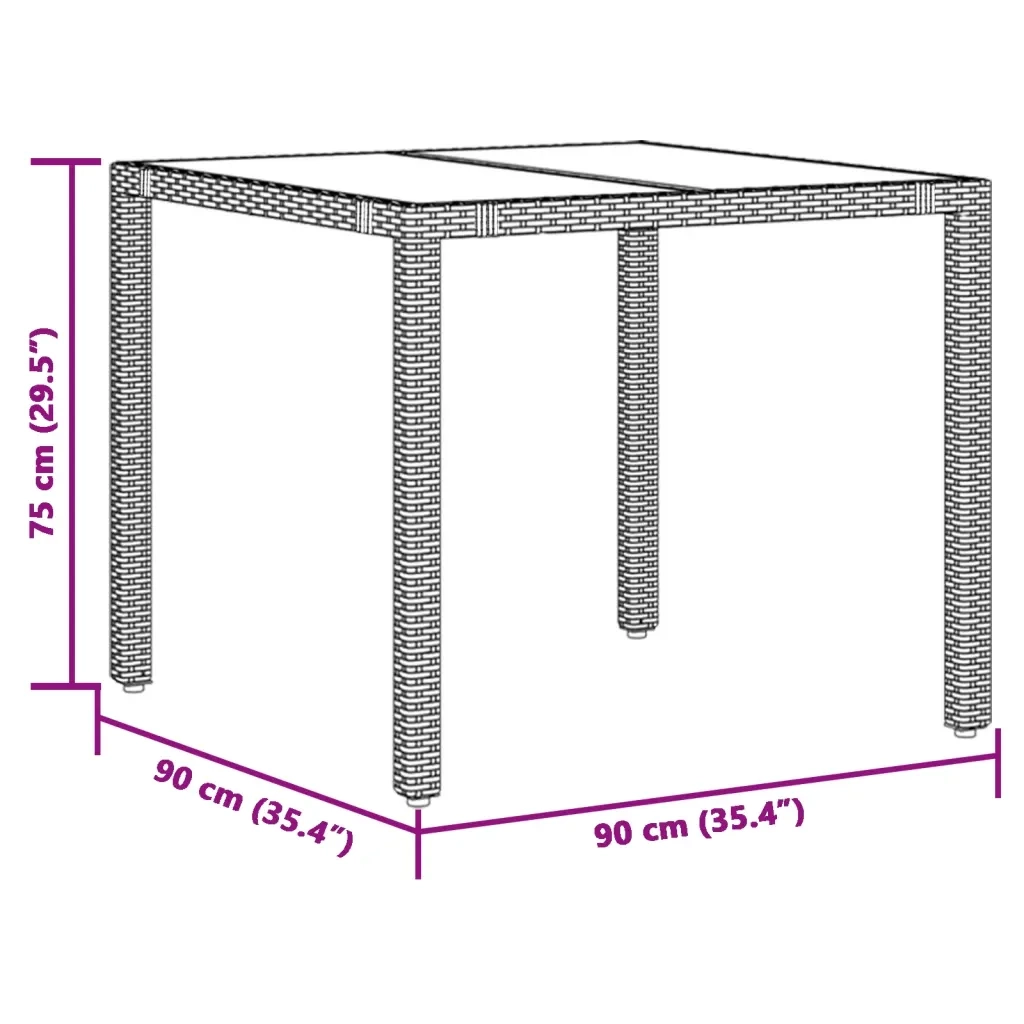 Set da BistrÃ² 3 pz con Cuscini Grigio in Polyrattan