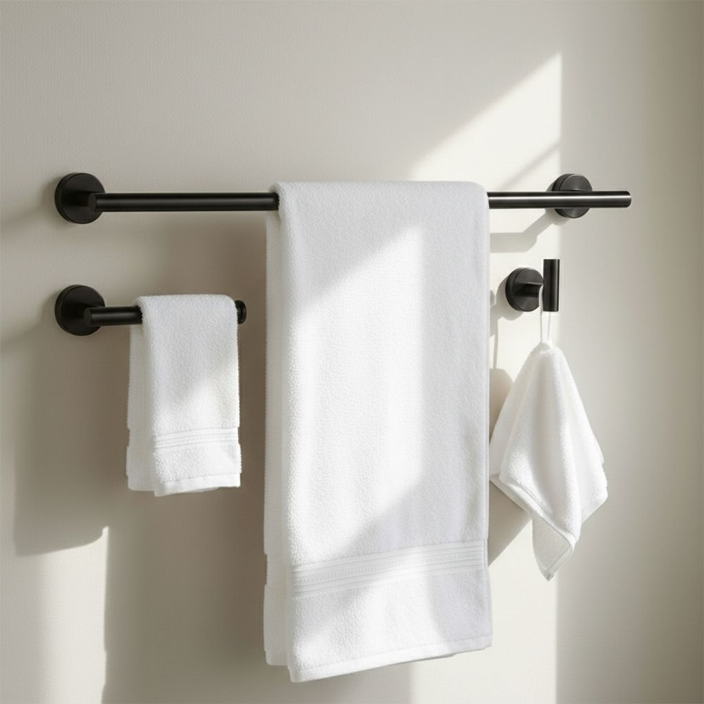 Set Accessori Da Bagno Ari Black 4 Pezzi