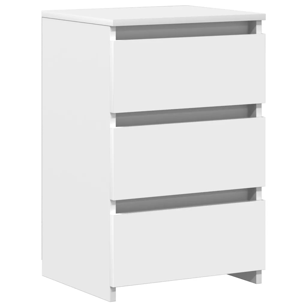 Comodini 2 pz Bianco Lucido 40x35x62,5 cm in Truciolato cod mxl 52237